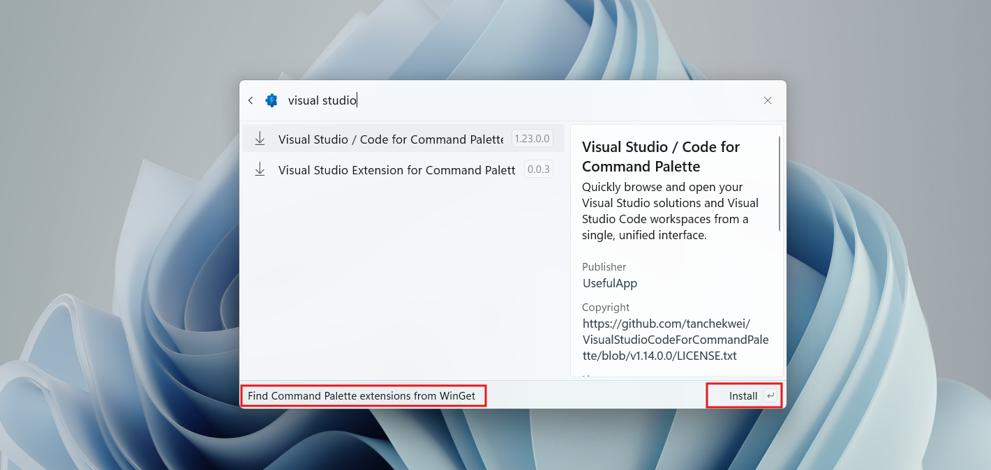 /de/images/Adding-Visual-Studio-extension-to-Command-Palette.png