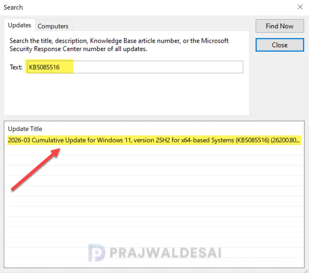 /de/images/Deploy-KB5085516-OOB-Update-with-WSUS-SCCM.png