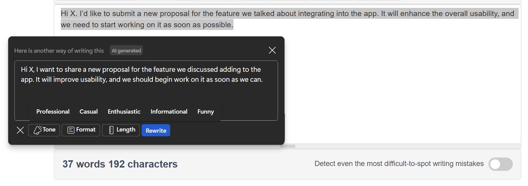 /de/images/adjust-option-in-edge-copilot-rewrite.jpg