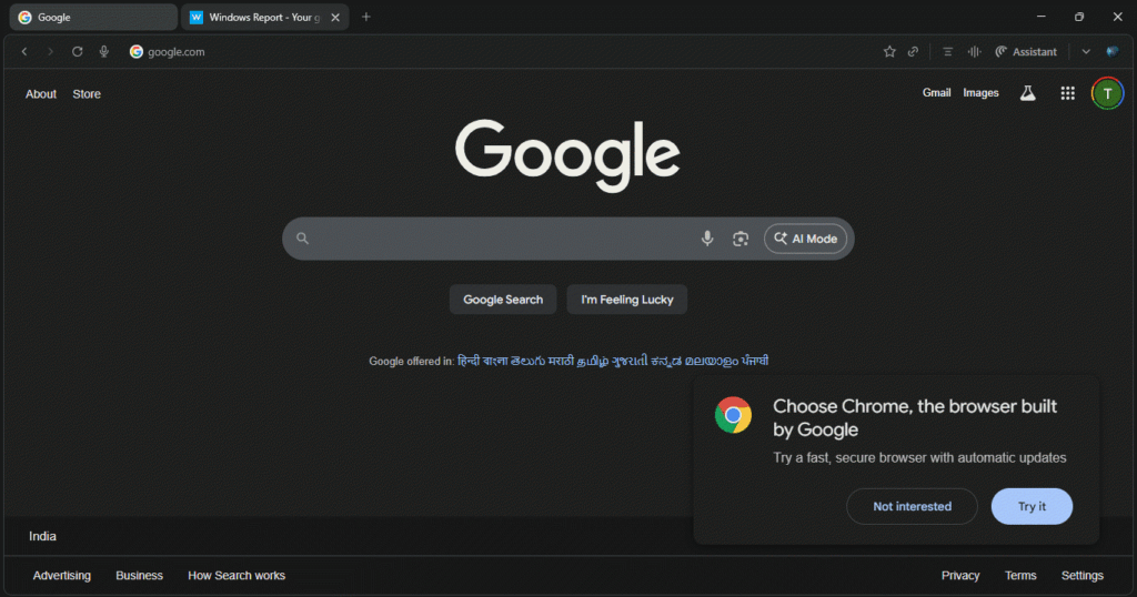 /de/images/comet-browser-Google-homepage-choose-chrome-prompt-1024x538.png
