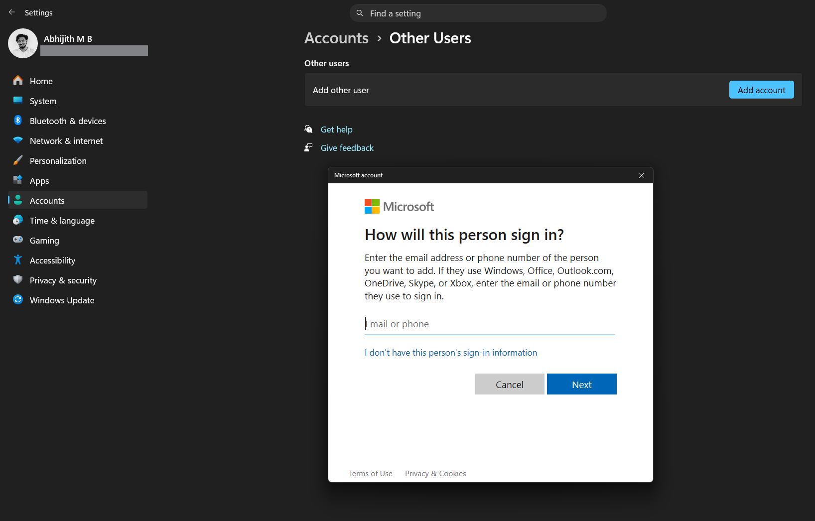 /fr/images/Microsoft-Account-dialogue-box-is-in-light-mode-despite-the-system-preference-being-set-to-dark-mode.png