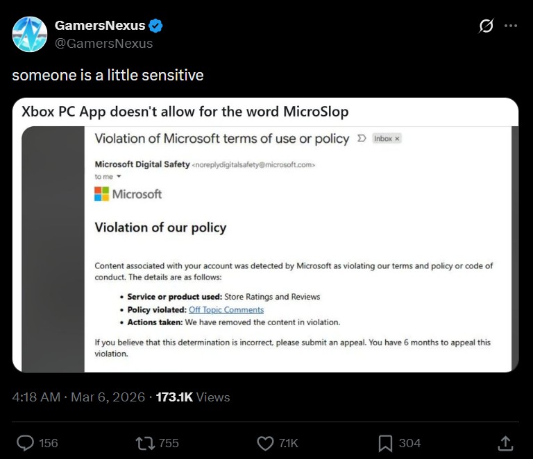 /fr/images/Popular-tech-YouTuber-GamersNexus-shares-fake-Reddit-post-about-Microsoft-banning-the-word-Microslop.jpg