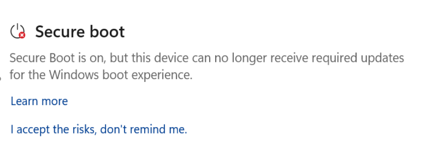 /fr/images/The-Secure-Boot-section-showing-the-Requires-action-status-with-a-red-stop-icon.png
