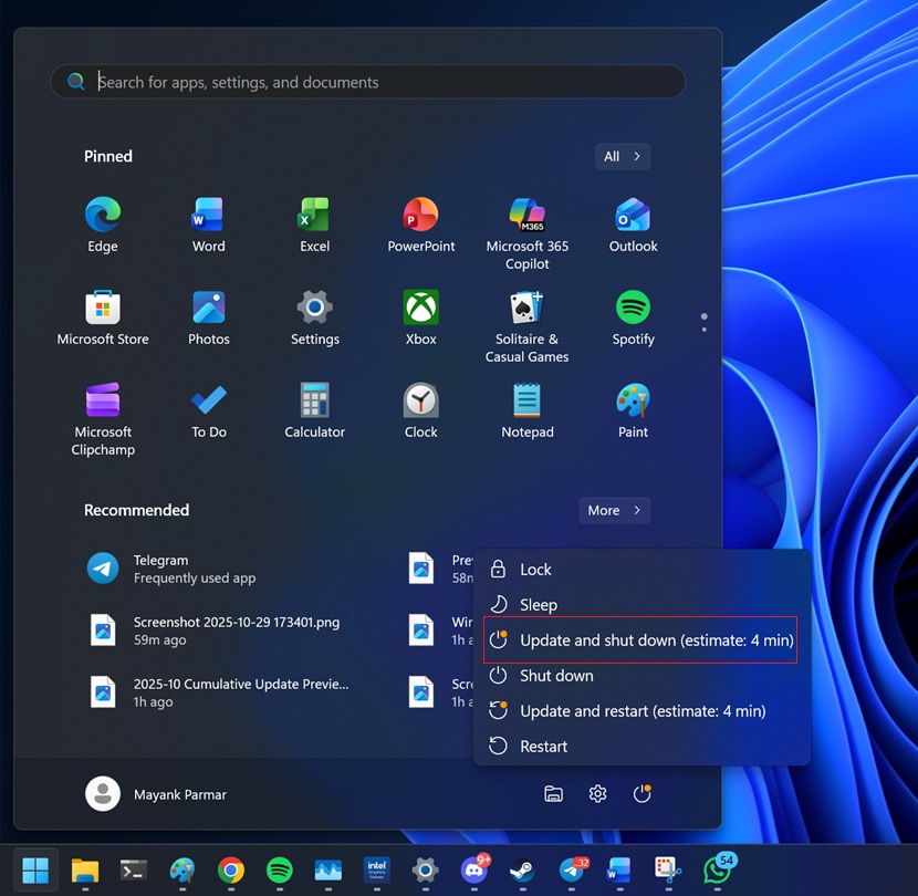 /fr/images/Update-and-shut-down-option-in-Windows-11-25H2.jpg