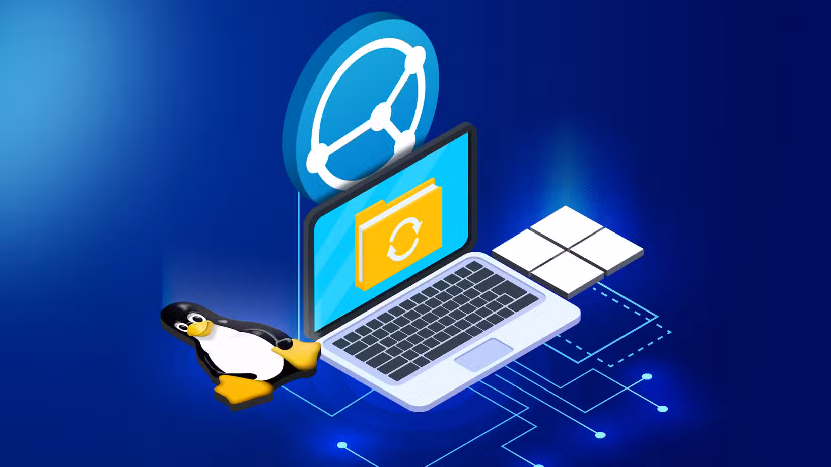 /fr/images/a-laptop-connected-to-the-syncthing-windows-and-linux-logos-with-a-folder-icon-being-synced-on-the-screen.jpg