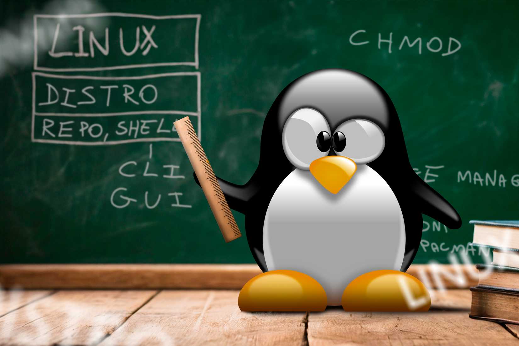 /fr/images/linux-mascot-in-front-of-a-blackboard-teaching-some-linux-terms.jpg