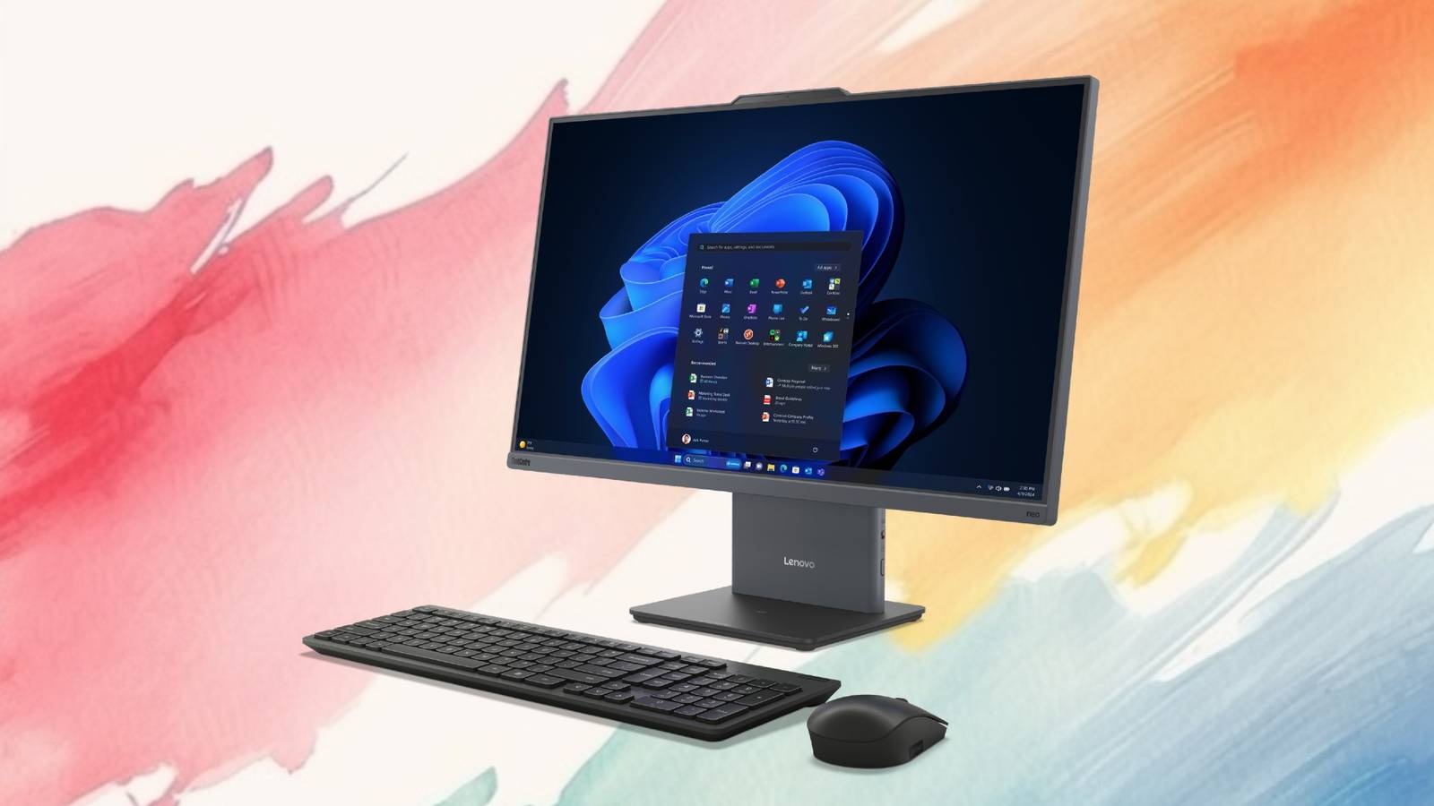 /fr/images/the-thinkcentre-neo-55a-facing-the-front-and-to-the-left-next-to-a-mouse-and-keyboard-on-a-painted-background.jpg