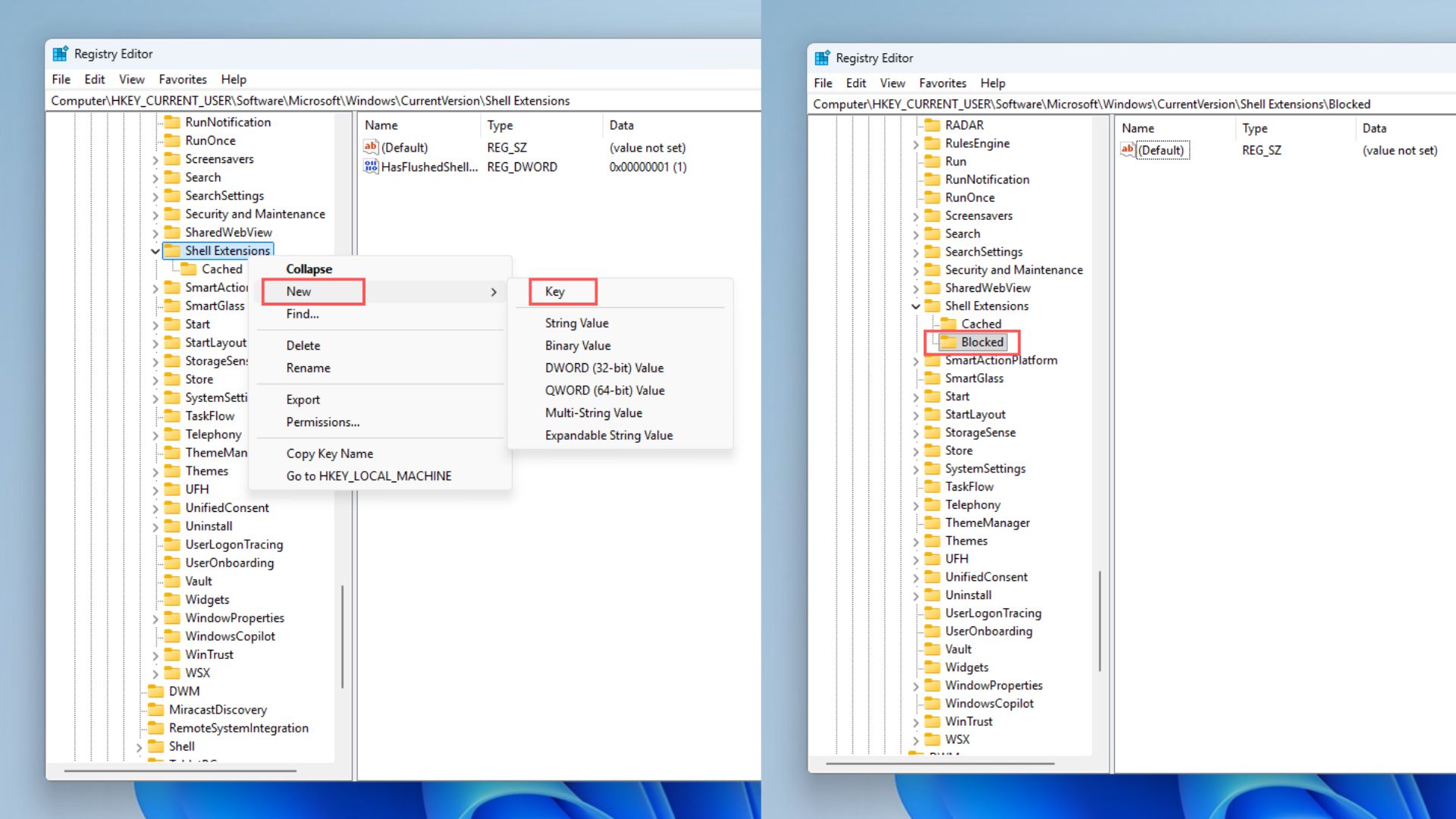 /images/Create-a-new-Key-under-Shell-Extensions-and-name-it-Blocked.jpg