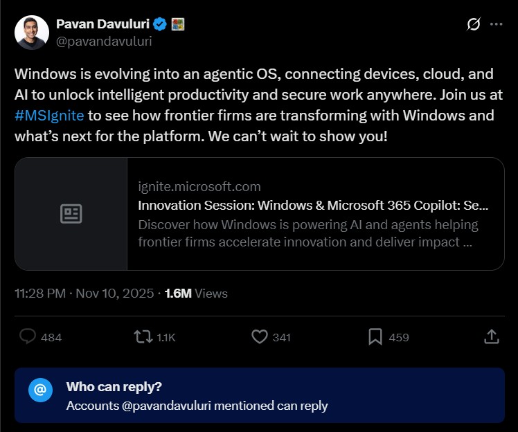 /images/Windows-Cheif-Pavan-Davuluris-X-post-confirming-Windows-is-evolving-into-an-agentic-OS.jpg
