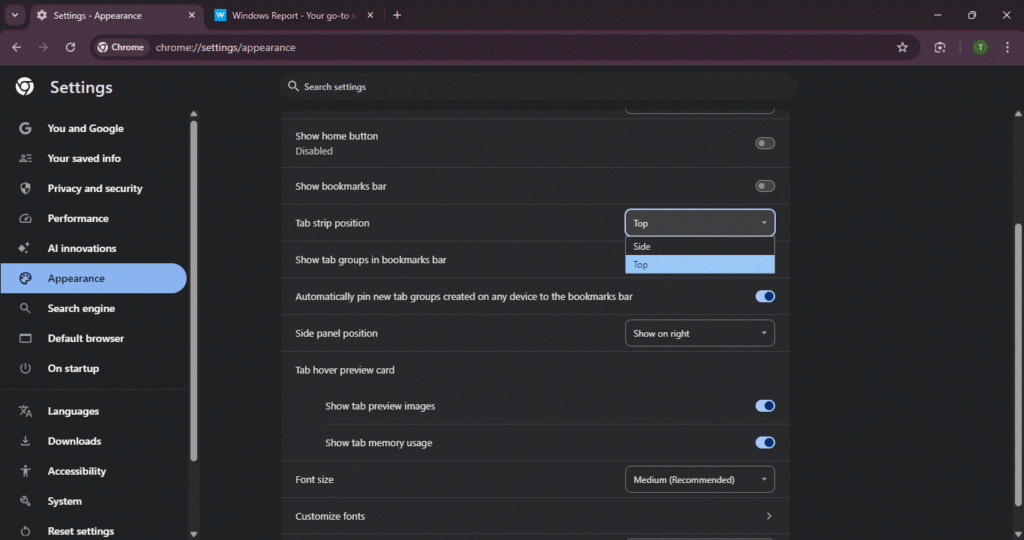 /images/chrome-tab-strip-position-setting-dropdown-1024x540.png
