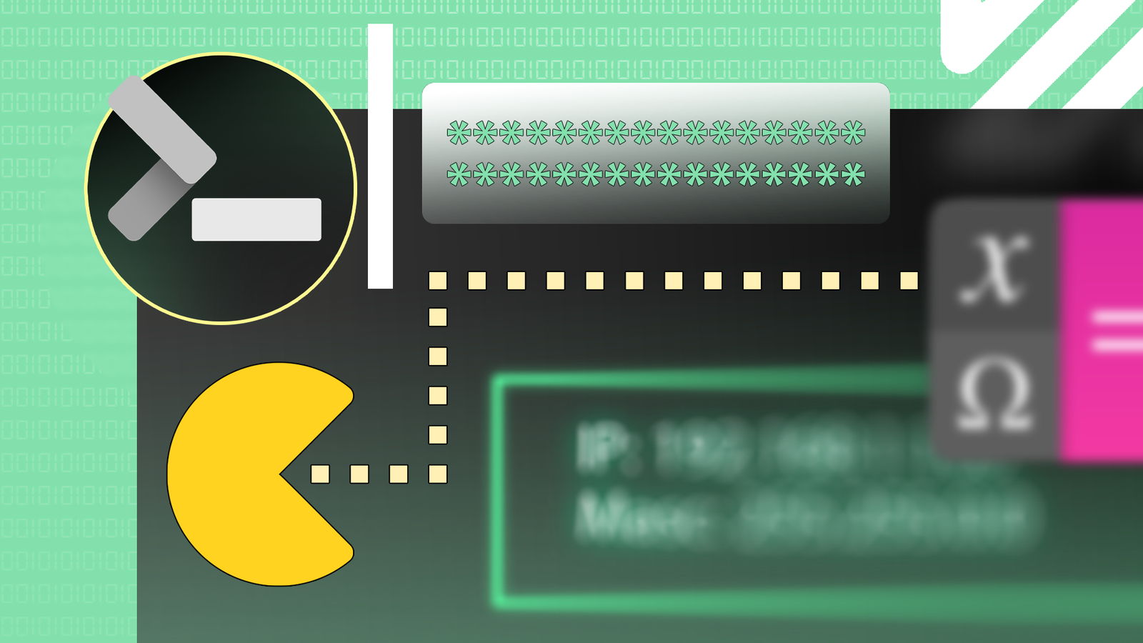 /images/illustration-featuring-a-terminal-icon-a-password-field-filled-with-asterisks-a-pac-man-like-shape-connected-by-dotted-lines-and-blurred-terminal-output-with-ip-information.png