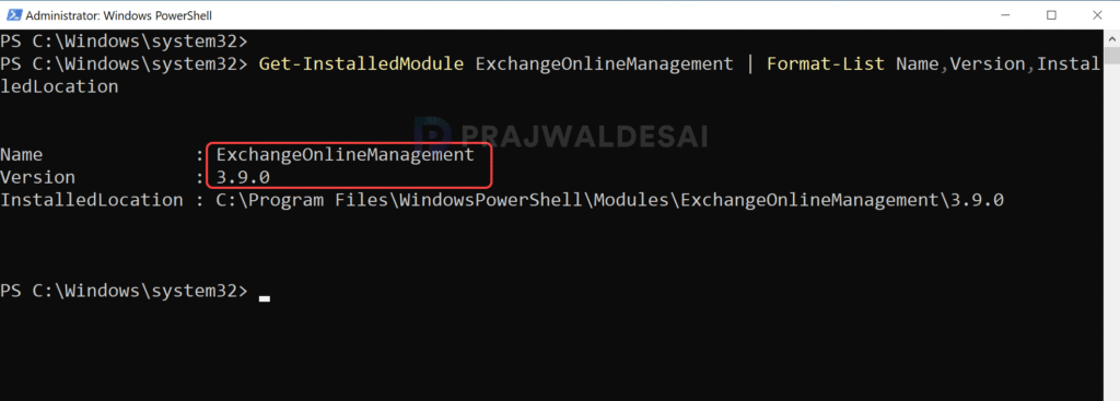 /th/images/Get-Installed-Exchange-Online-PowerShell-Module-Version-1024x367.png